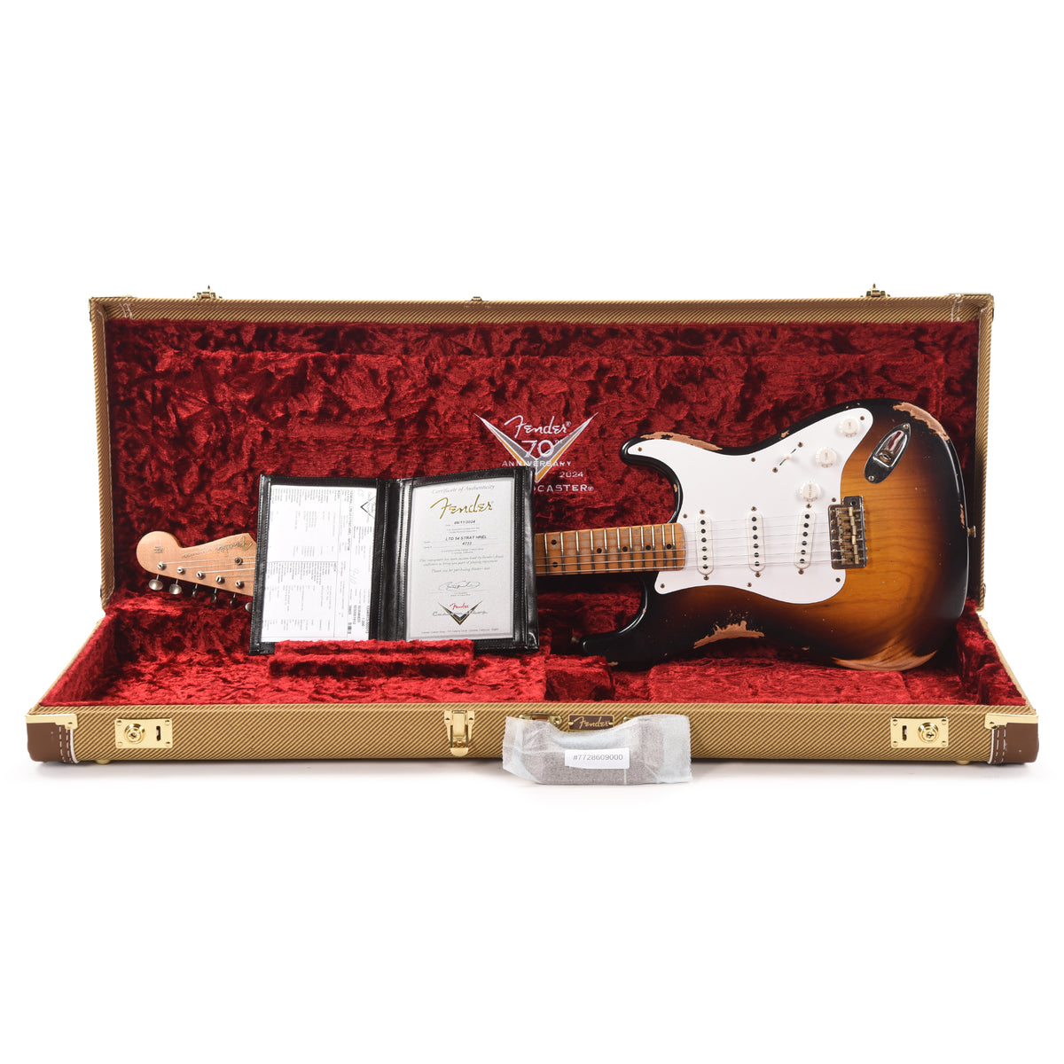 Fender Custom Shop LTD 70th Anniversary 1954 Stratocaster Heavy Relic Wide Fade 2-Color Sunburst Electric Guitars / Solid Body