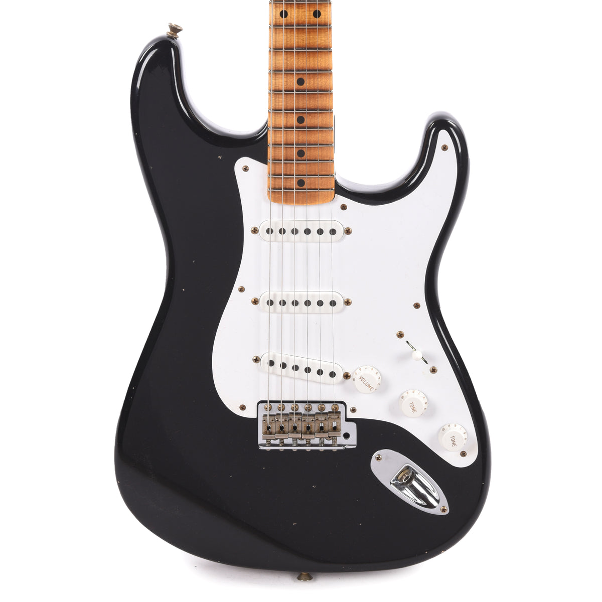Fender Custom Shop LTD 70th Anniversary 1954 Stratocaster Journeyman Relic Black Electric Guitars / Solid Body
