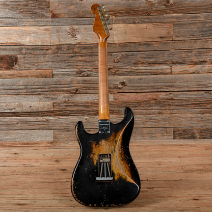 Fender Custom Shop LTD Roasted 61 Stratocaster Super Heavy Relic Black Over 3-Tone Sunburst 2023 Electric Guitars / Solid Body