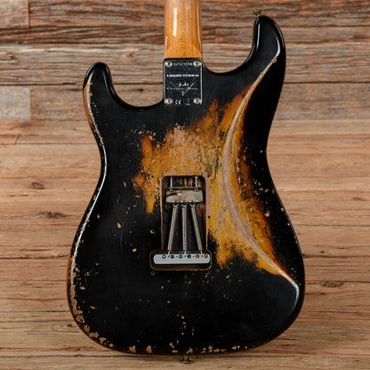 Fender Custom Shop LTD Roasted 61 Stratocaster Super Heavy Relic Black Over 3-Tone Sunburst 2023 Electric Guitars / Solid Body