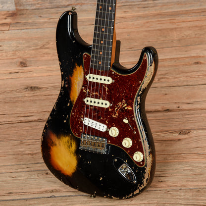 Fender Custom Shop LTD Roasted 61 Stratocaster Super Heavy Relic Black Over 3-Tone Sunburst 2023 Electric Guitars / Solid Body