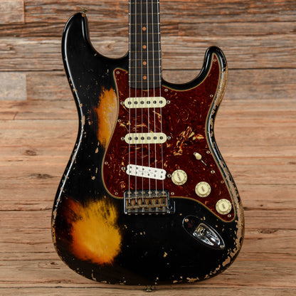 Fender Custom Shop LTD Roasted 61 Stratocaster Super Heavy Relic Black Over 3-Tone Sunburst 2023 Electric Guitars / Solid Body