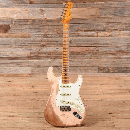 Fender Custom Shop Red Hot Stratocaster Super Heavy Relic Aged Faded Shell Pink 2023 Electric Guitars / Solid Body