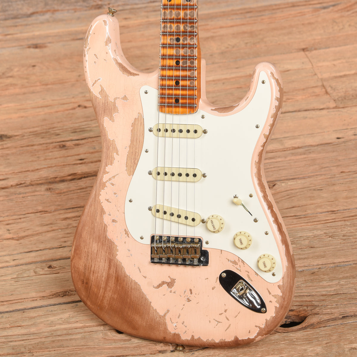 Fender Custom Shop Red Hot Stratocaster Super Heavy Relic Aged Faded Shell Pink 2023 Electric Guitars / Solid Body