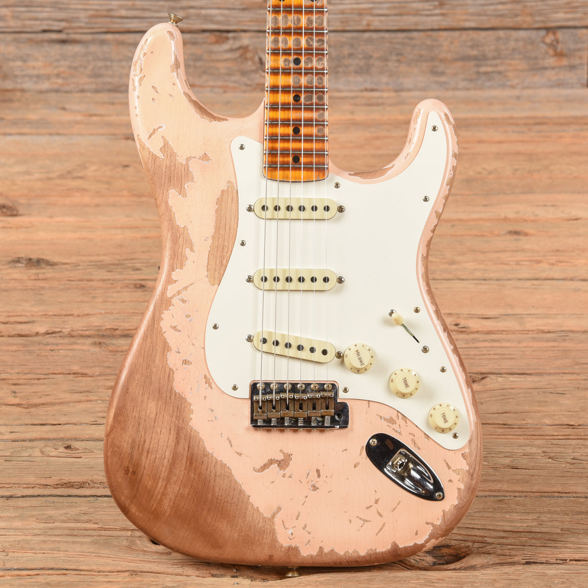 Fender Custom Shop Red Hot Stratocaster Super Heavy Relic Aged Faded Shell Pink 2023 Electric Guitars / Solid Body