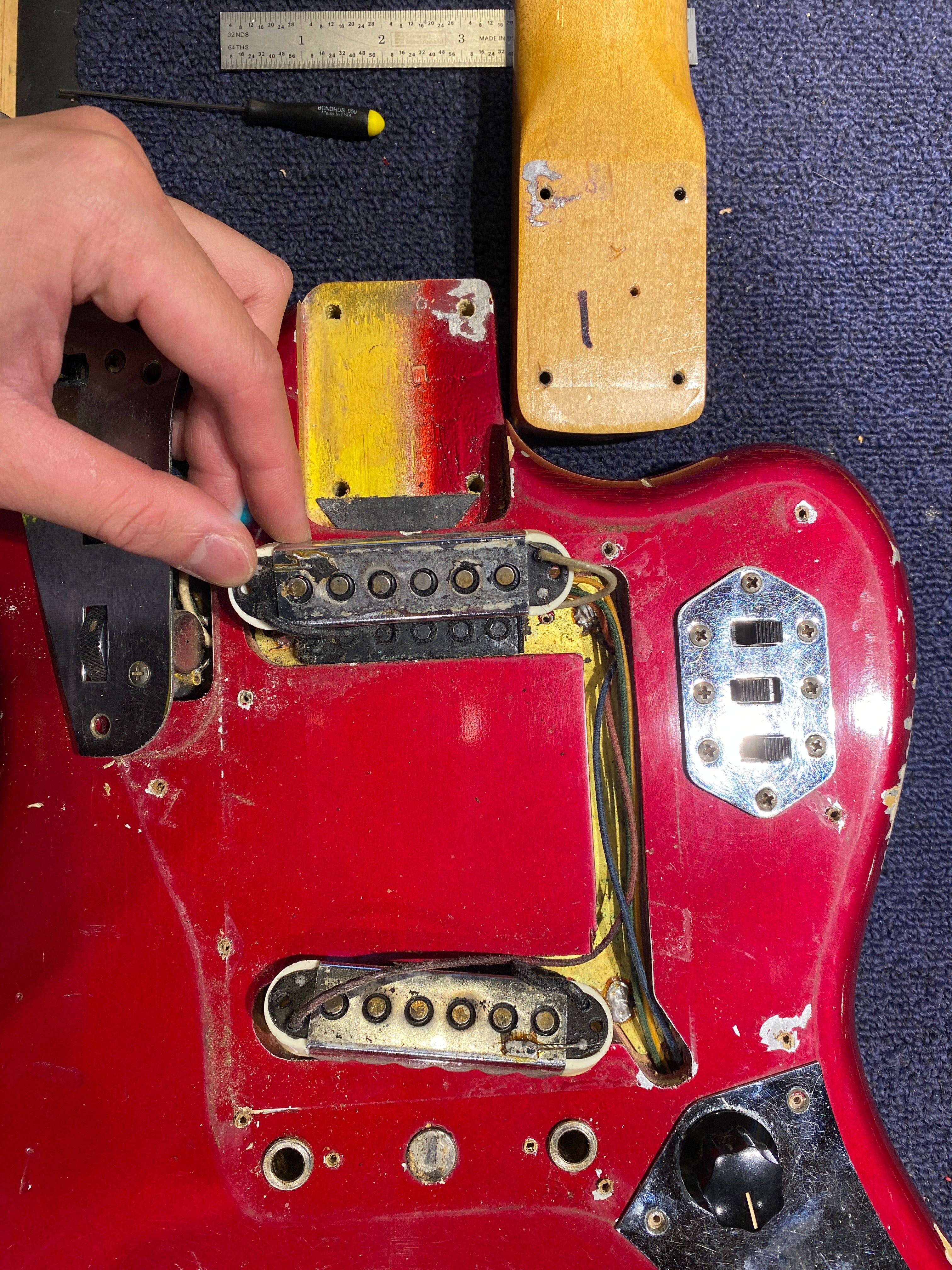 Fender Jaguar Candy Apple Red 1964 Electric Guitars / Solid Body