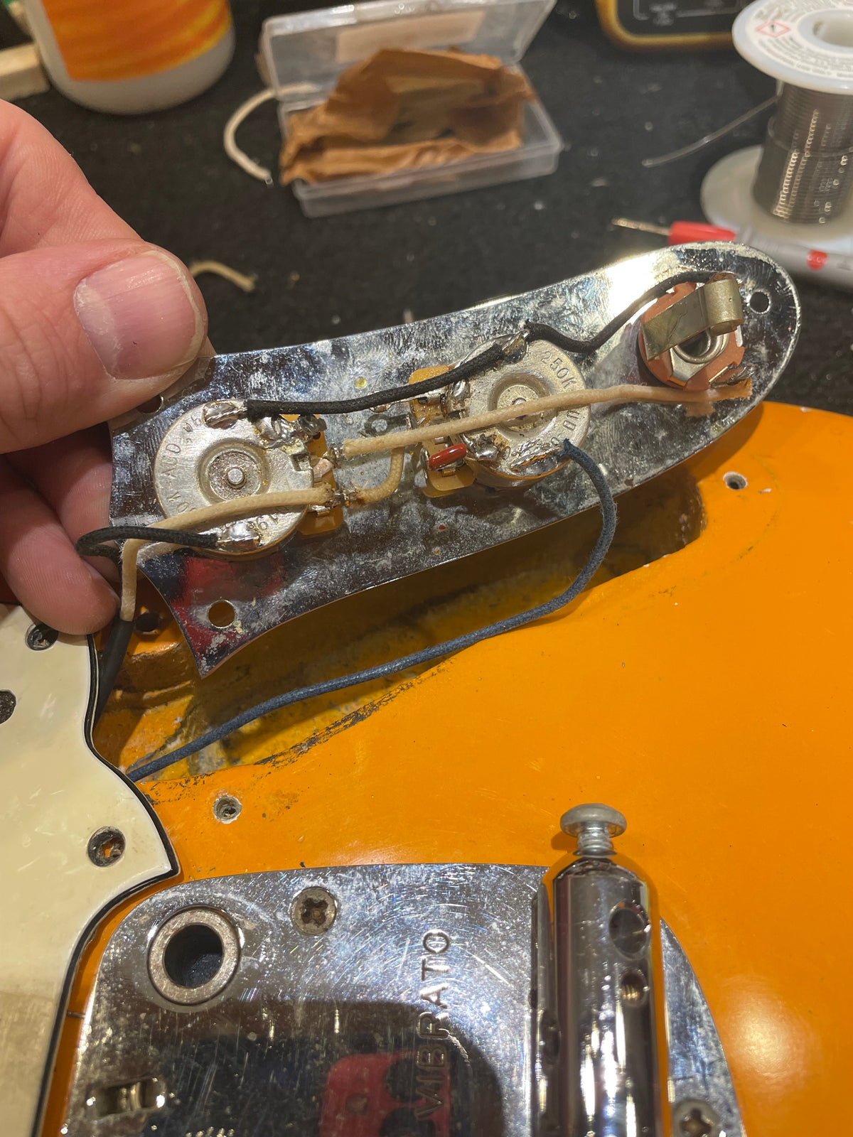 Fender Mustang Competition Orange Refin 1968 Electric Guitars / Solid Body