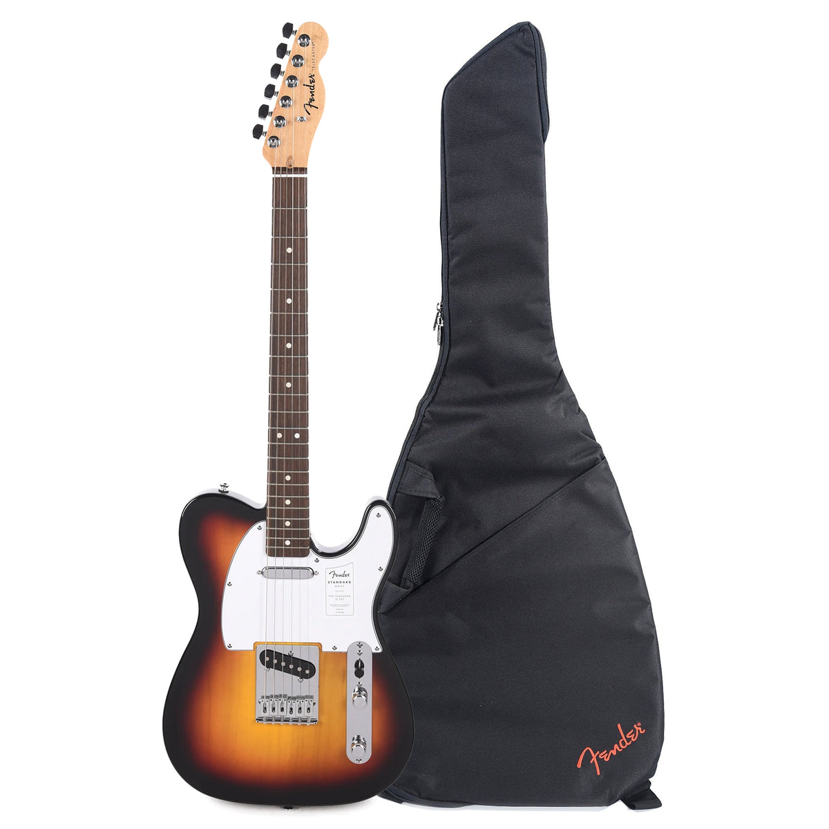 Fender Standard Telecaster LRL 3-Color Sunburst and FE405 Gig Bag Bundle Electric Guitars / Solid Body