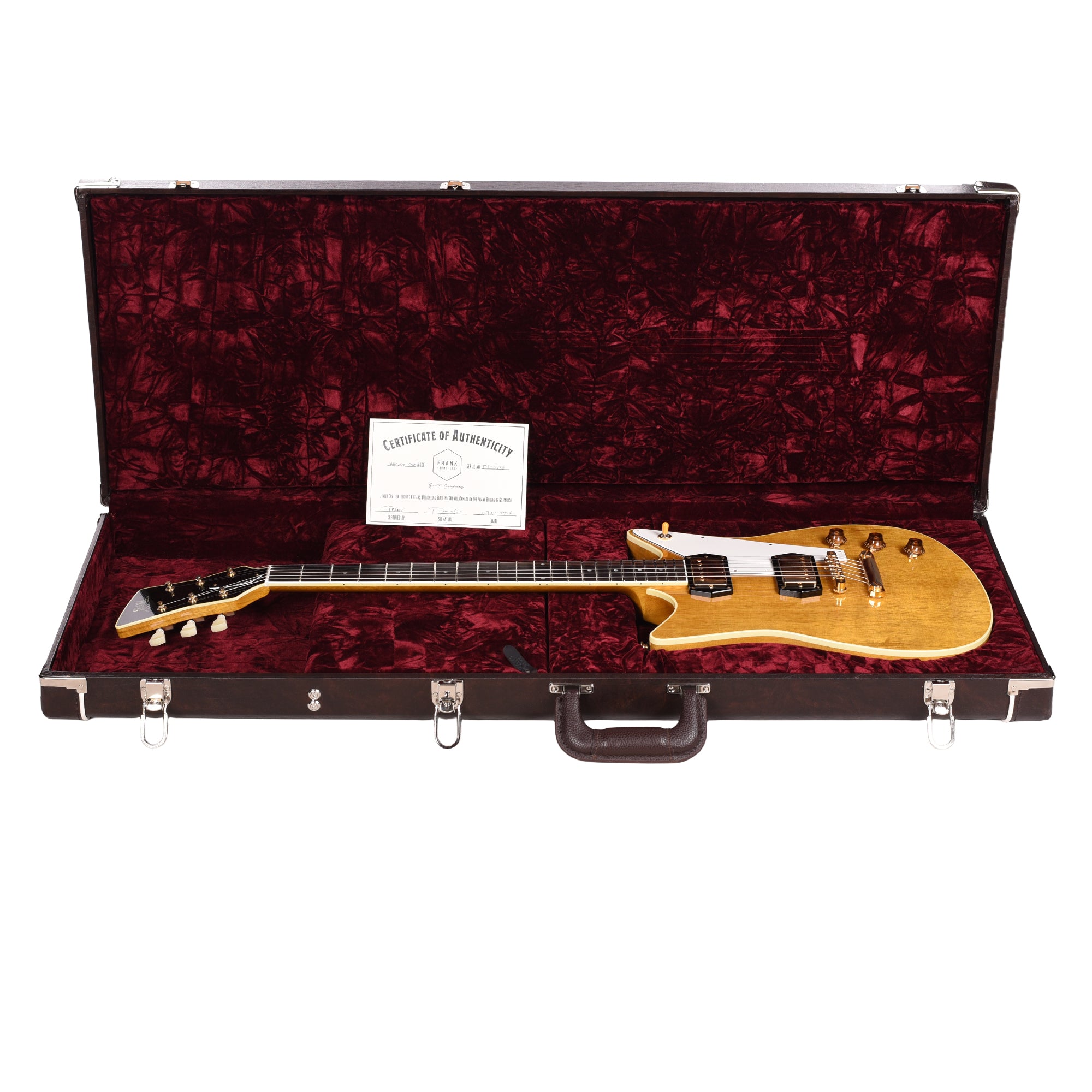 Frank Brothers Arcade One Korina Tinted Natural w/ V.O. Humbuckers Electric Guitars