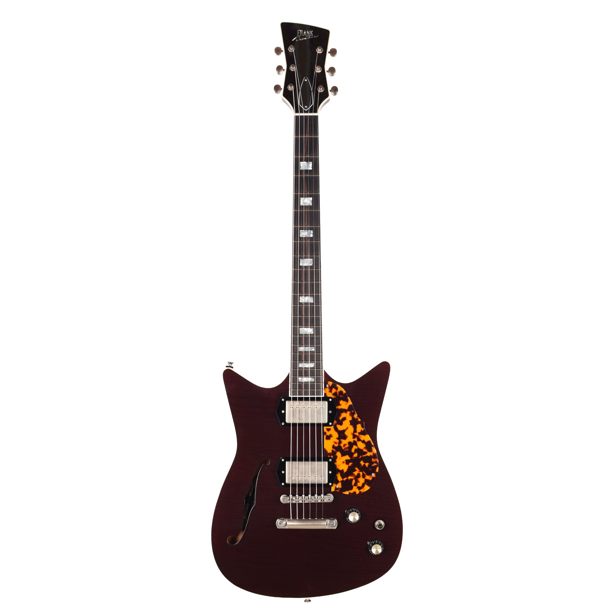 Frank Brothers Arcade Thinline Mahogany/Maple Oxblood w/ V.O. Humbuckers Electric Guitars
