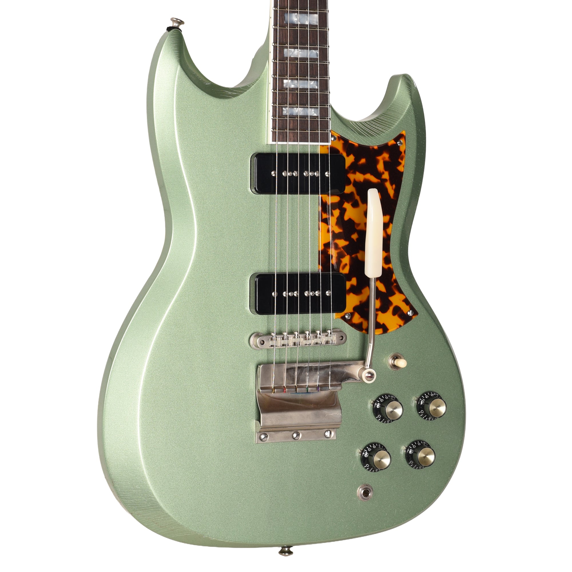 Frank Brothers Radar Deluxe Mahogany/Maple Sage Green w/ V.O. P90s Electric Guitars