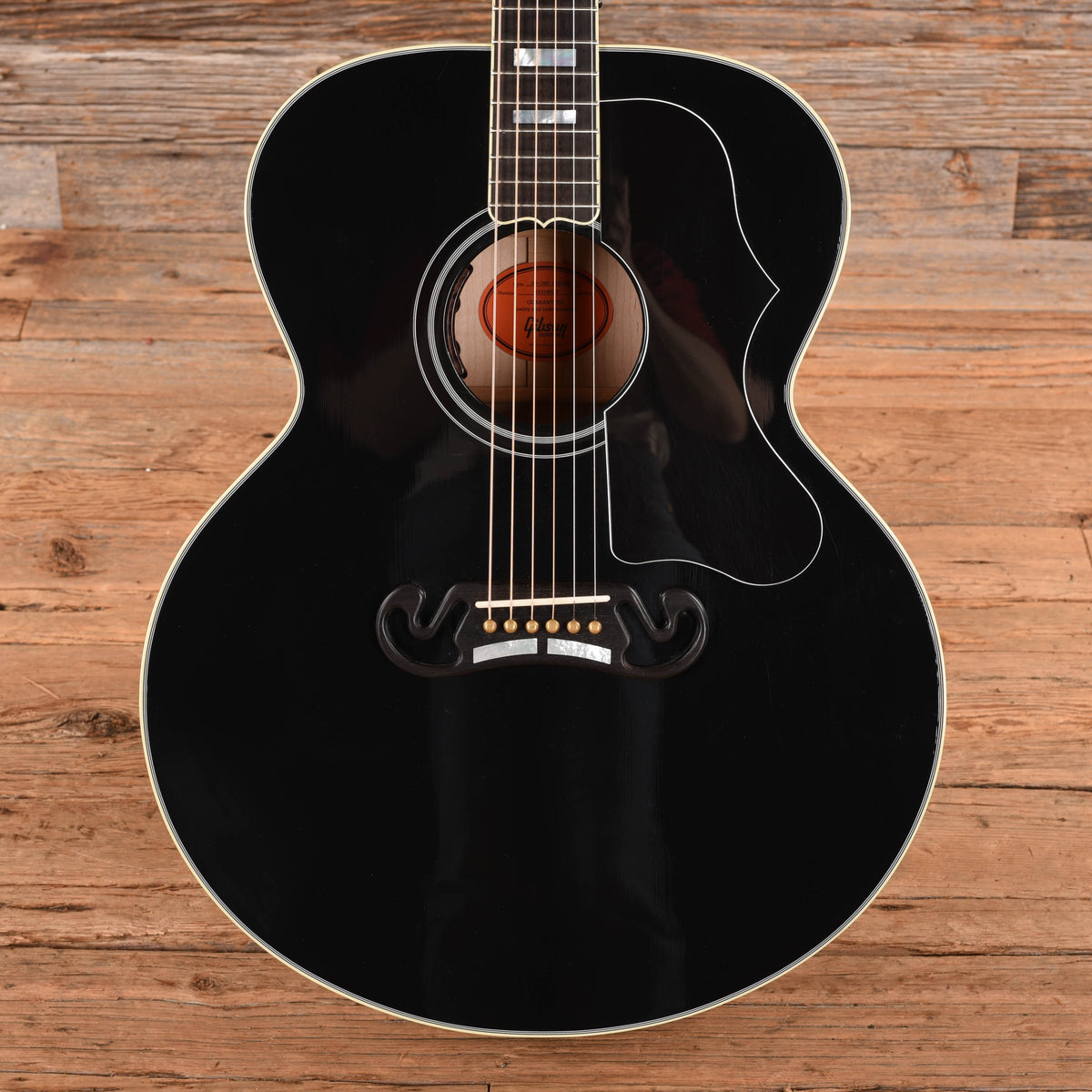 Gibson Custom SJ-200 Custom Ebony 2024 Acoustic Guitars