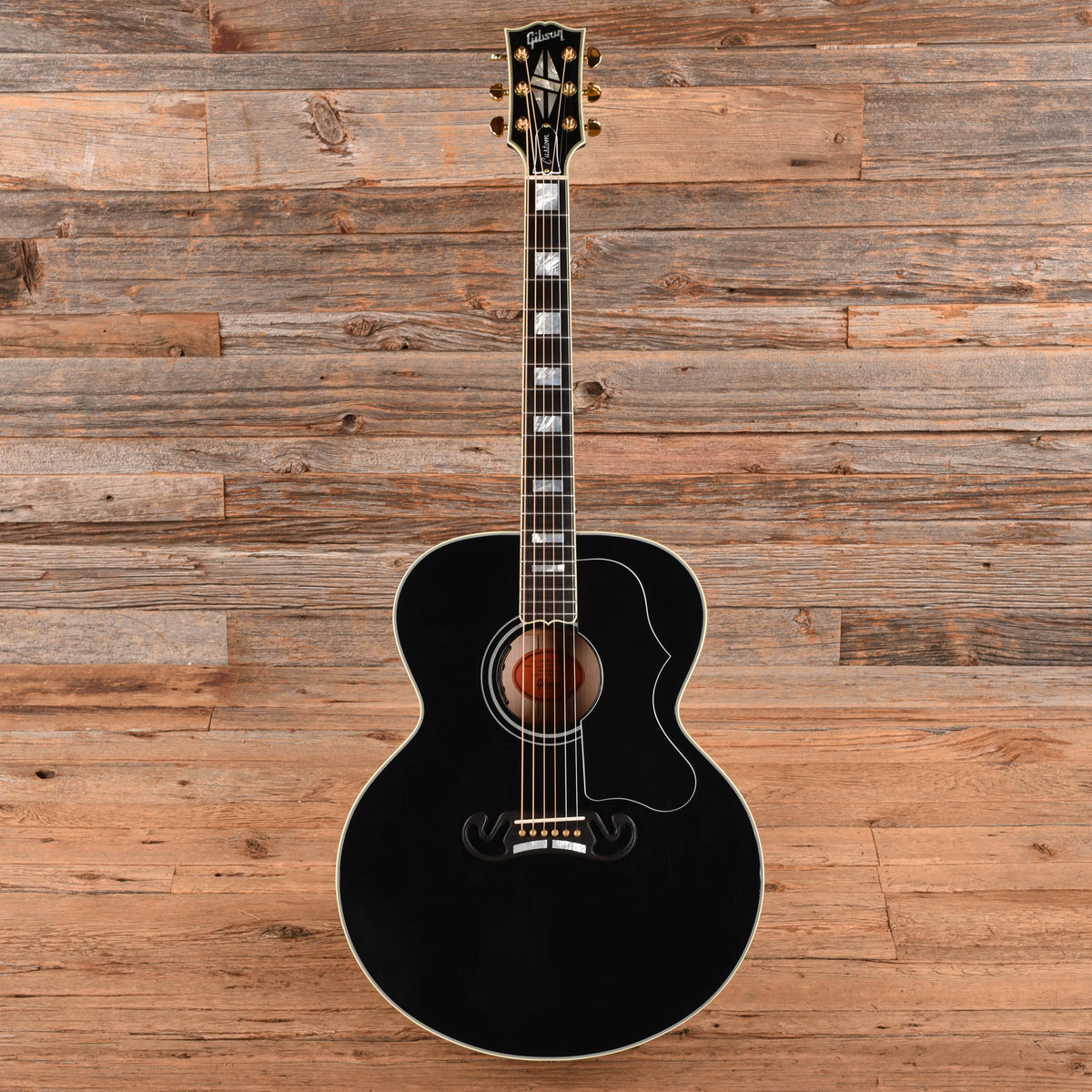 Gibson Custom SJ-200 Custom Ebony 2024 Acoustic Guitars