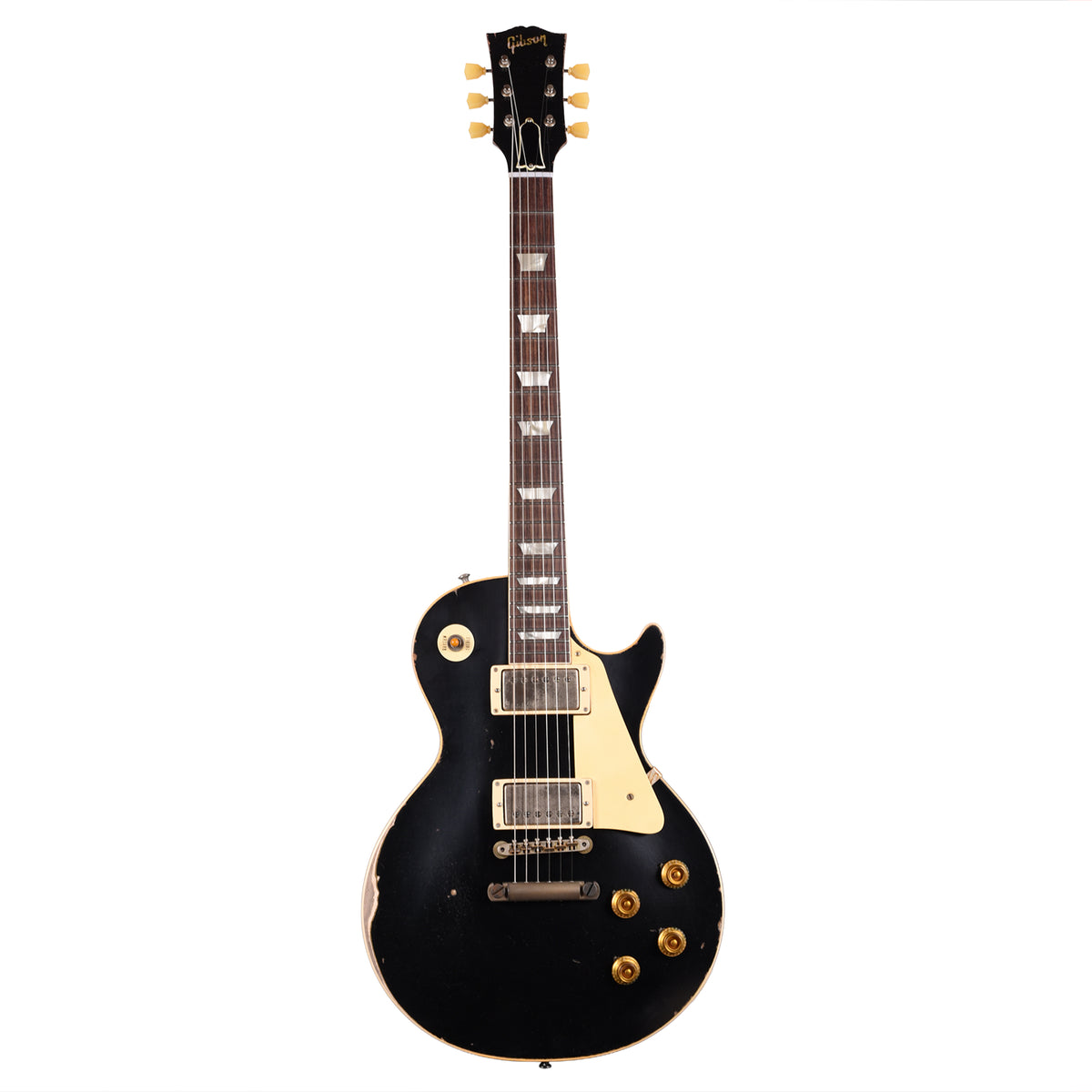 Gibson Custom Shop 1957 Les Paul Standard "CME Spec" Ebony Over Goldtop Murphy Lab Ultra Heavy Aged w/'59 Carmelita Neck Electric Guitars