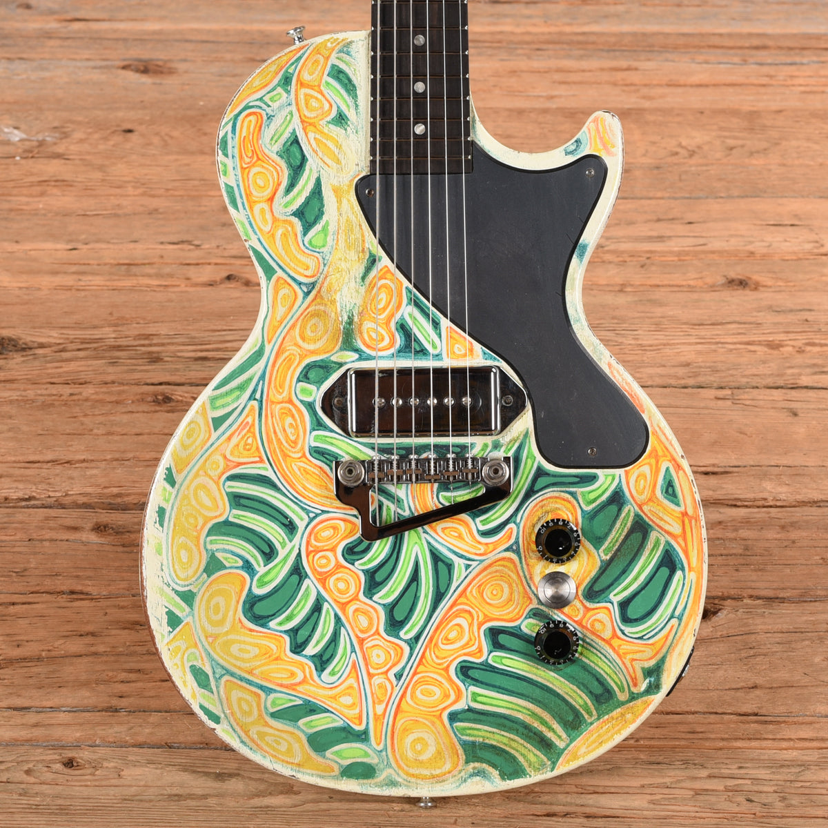 Gibson Les Paul Junior White w/Custom Artwork 2010 Electric Guitars