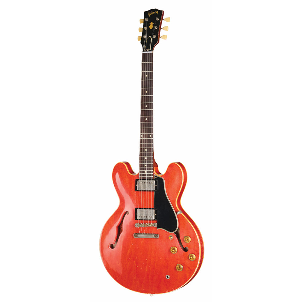 Gibson Custom Shop Limited Edition 1958 ES-335 Reissue Heavy Aged Watermelon Red Electric Guitars / Semi-Hollow