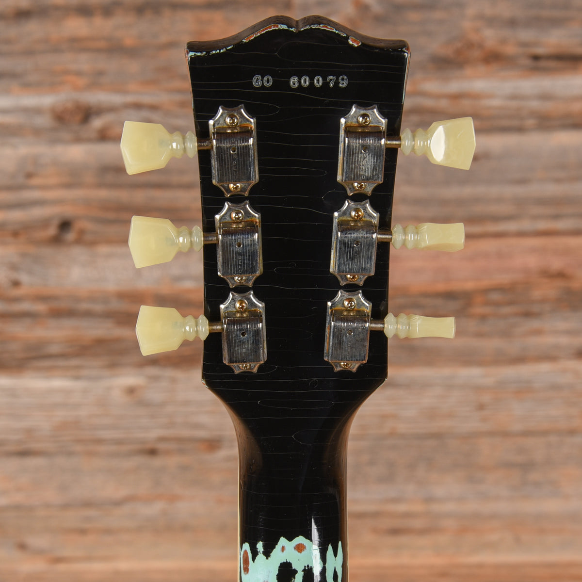 Gibson Custom Painted Over Series '60 Les Paul Standard Reissue Ebony Over Kerry Green 2016 Electric Guitars / Solid Body