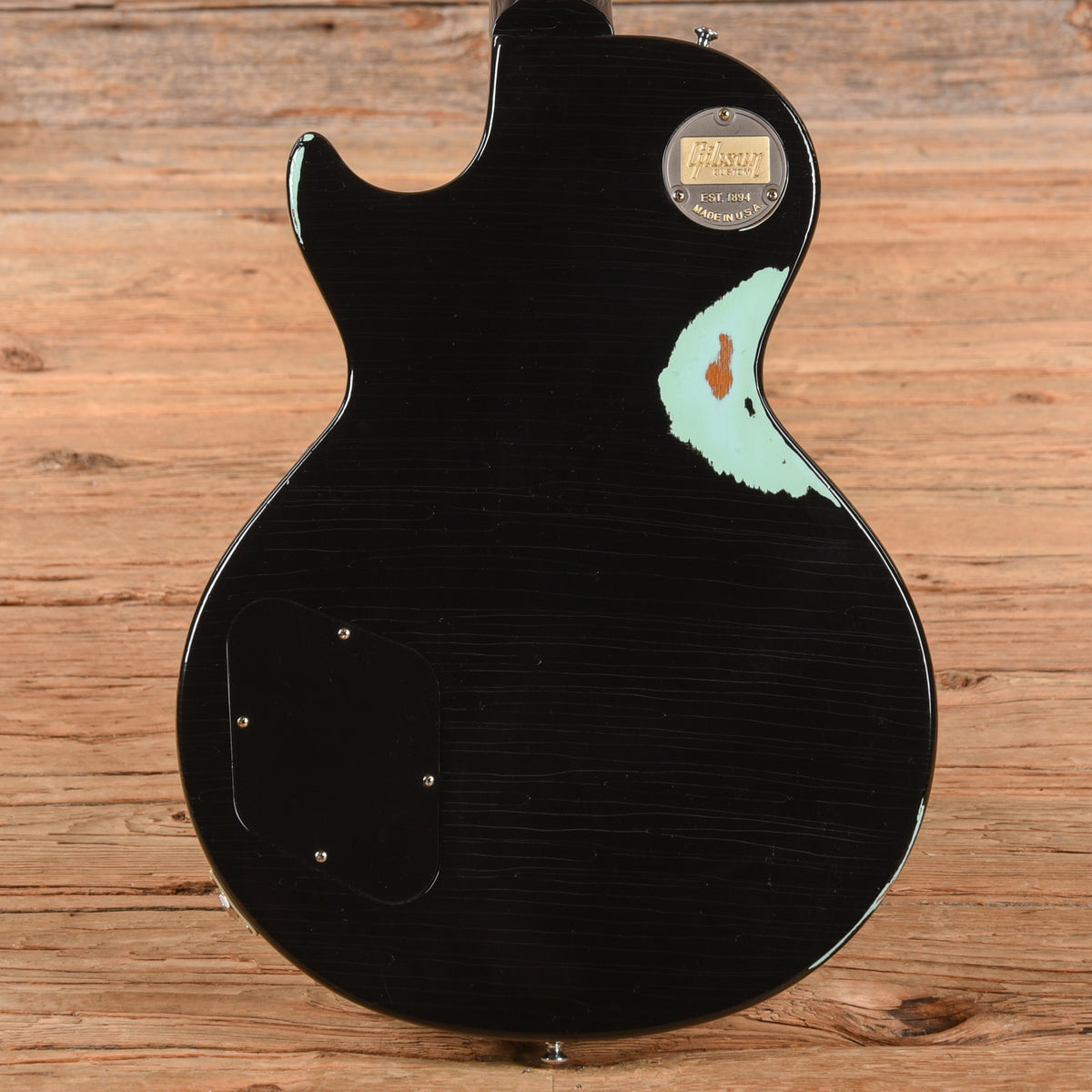 Gibson Custom Painted Over Series '60 Les Paul Standard Reissue Ebony Over Kerry Green 2016 Electric Guitars / Solid Body