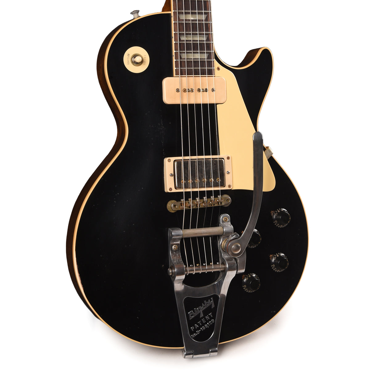 Gibson Custom Shop 1956 Les Paul Standard Ebony Top Murphy Lab Light Aged w/Bigsby B7 Electric Guitars / Solid Body