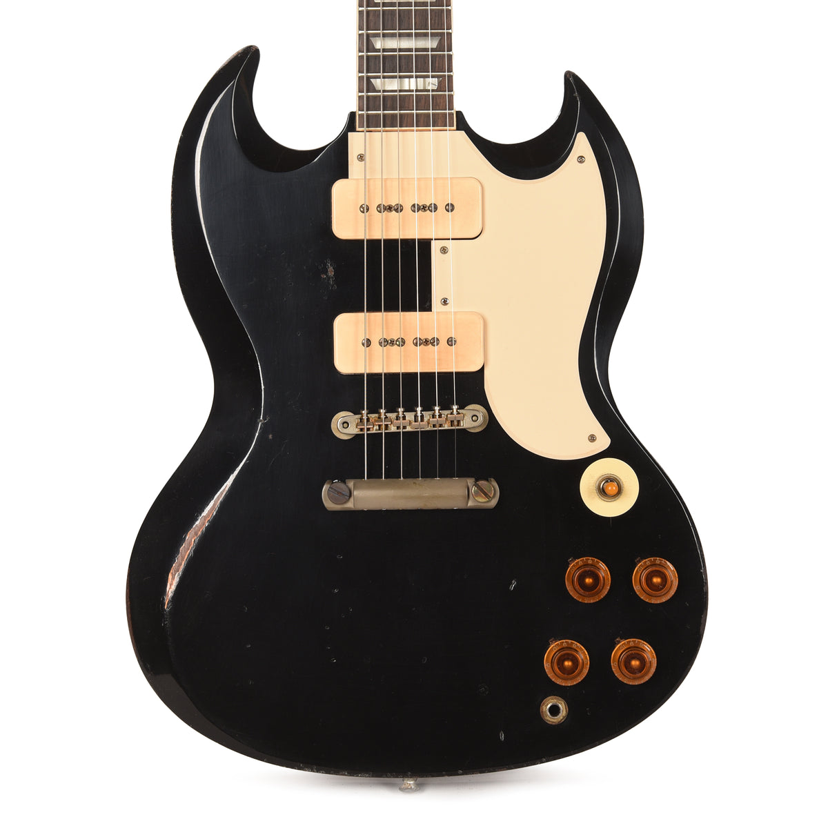 Gibson Custom Shop 1961 Les Paul SG Standard Antique Double Ebony Lab Heavy Aged w/P90s Electric Guitars / Solid Body