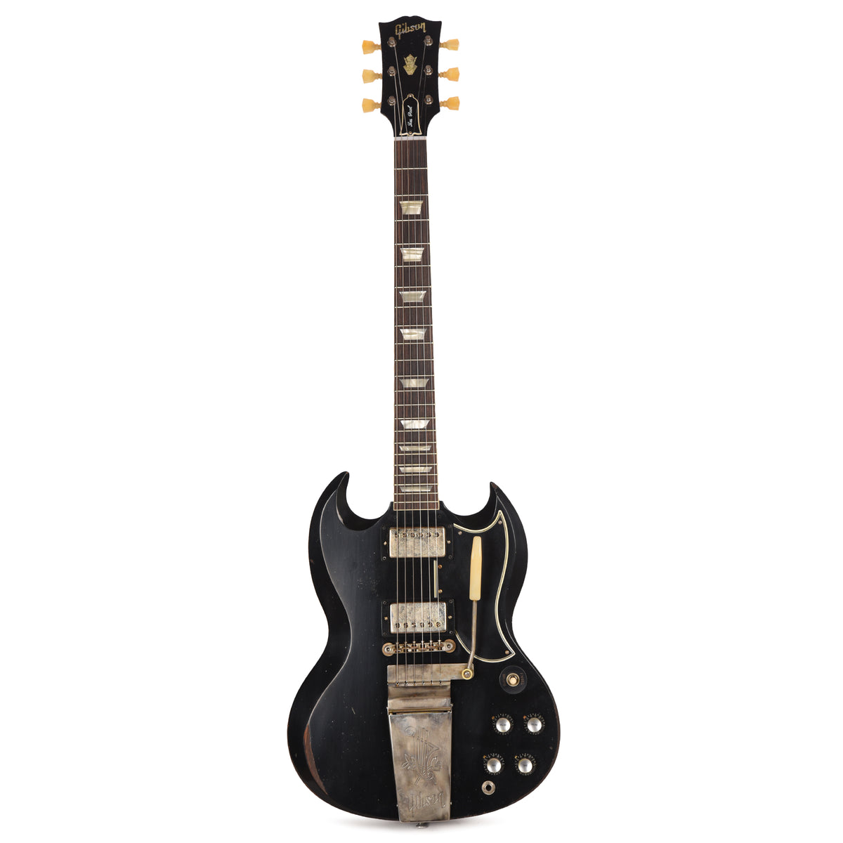 Gibson Custom Shop 1961 Les Paul SG Standard "CME Spec" Antique Ebony Murphy Lab Heavy Aged w/Long Maestro Vibrola Electric Guitars / Solid Body