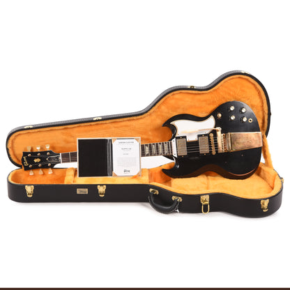 Gibson Custom Shop Murphy Lab 1961 Les Paul/SG Standard "CME Spec" Heavy Antique Ebony Heavy Aged w/Maestro Vibrola Electric Guitars / Solid Body
