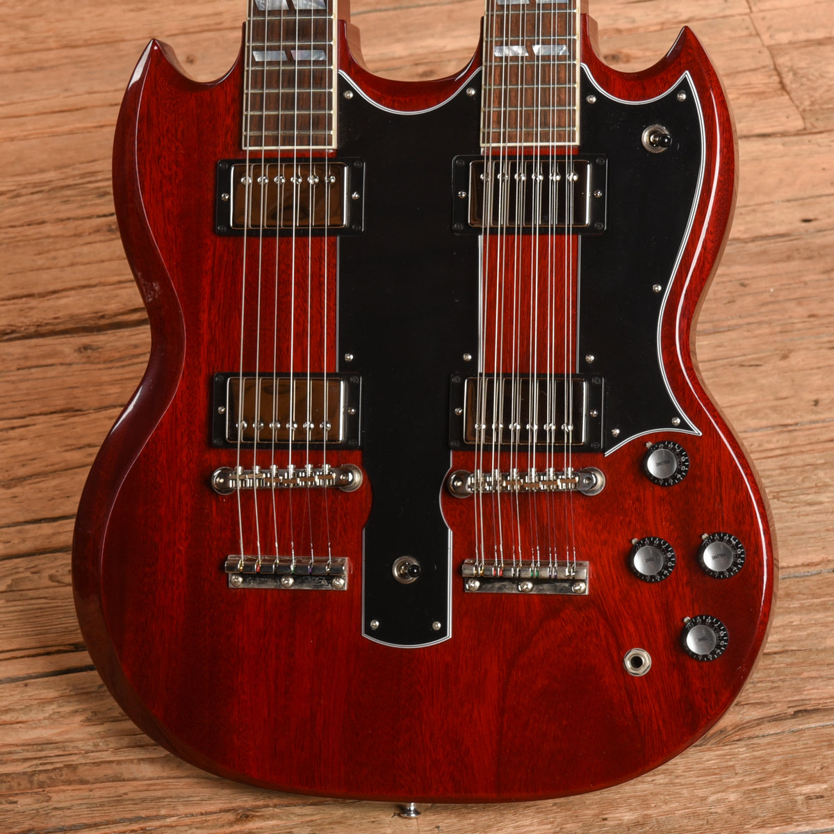 Gibson EDS-1275 One of One Doubleneck (Reversed Necks) Cherry - Dave Amato of REO Speedwagon Electric Guitars / Solid Body