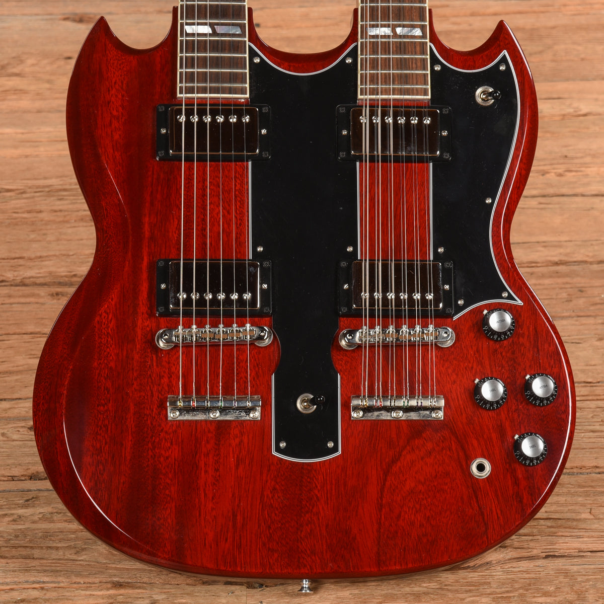 Gibson EDS-1275 One of One Doubleneck (Reversed Necks) Cherry - Dave Amato of REO Speedwagon Electric Guitars / Solid Body