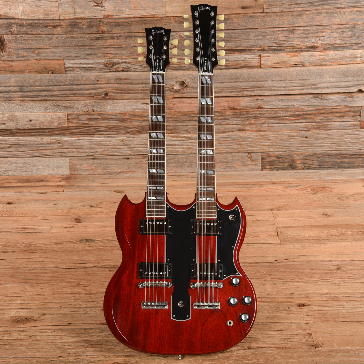 Gibson EDS-1275 One of One Doubleneck (Reversed Necks) Cherry - Dave Amato of REO Speedwagon Electric Guitars / Solid Body