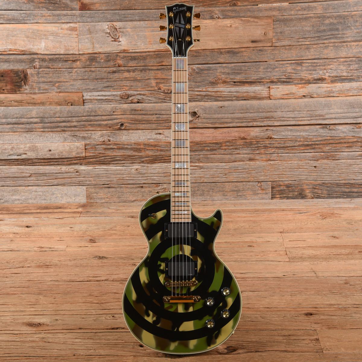 Gibson Zakk Wylde Les Paul Custom Camo Bullseye 2002 Electric Guitars / Solid Body