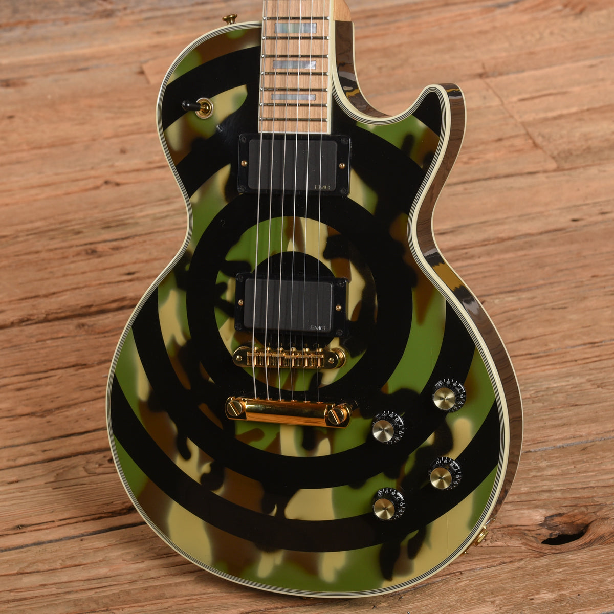 Gibson Zakk Wylde Les Paul Custom Camo Bullseye 2002 Electric Guitars / Solid Body