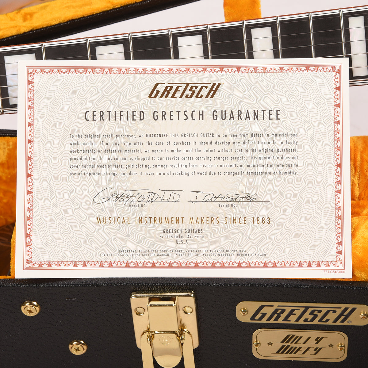 Gretsch G8424T Billy Duffy Signature Falcon LTD Hollow Body with Bigsby Vintage White Lacquer Electric Guitars / Hollow Body