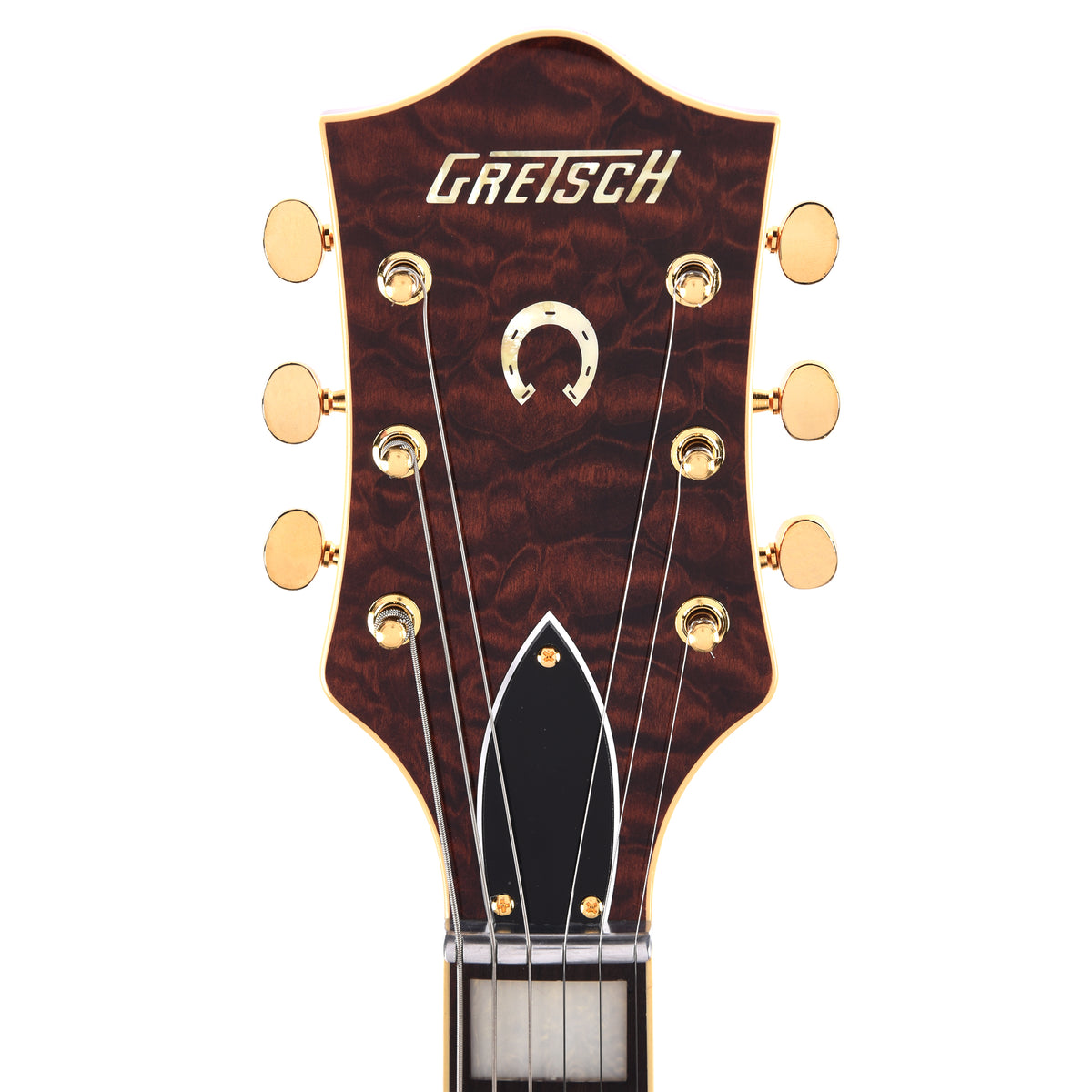 Gretsch G6120TGQM-56 Limited Edition Quilt Classic Chet Atkins Hollow Body with Bigsby Roundup Orange Stain Lacquer Electric Guitars / Semi-Hollow