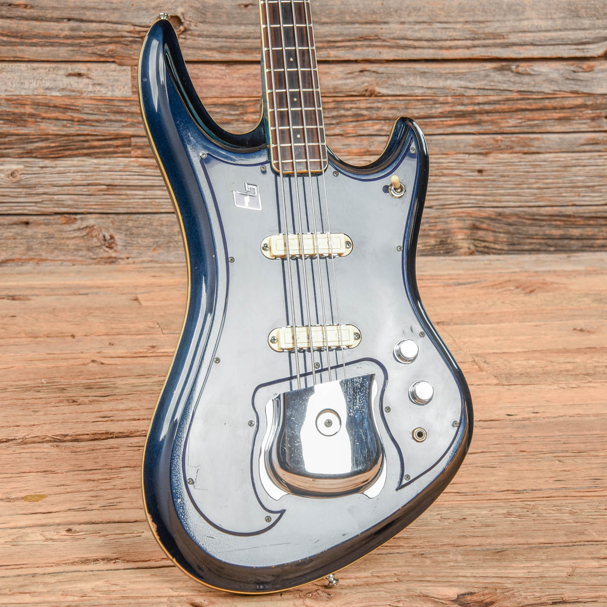 Guyatone EB-9 Sharp 5 Bass Blue Sparkle 1970s Bass Guitars / 4-String