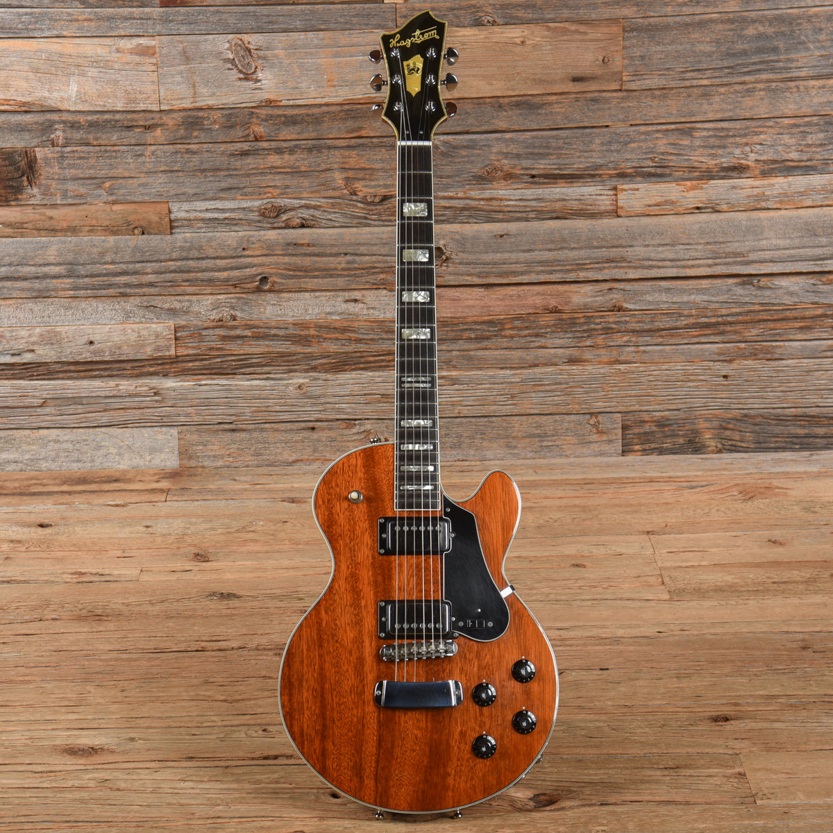 Hagstrom Patch w/ Ampeg Footswitch Natural 1970s Electric Guitars / Solid Body