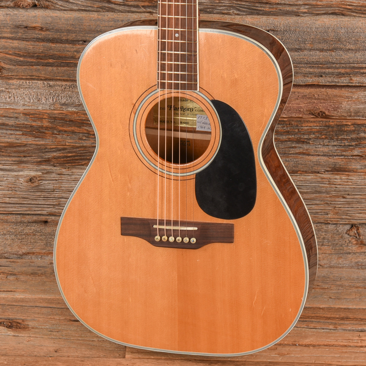 Harmony H-6383/H-168 Neck X- Brace Conversion Natural 1973 Acoustic Guitars