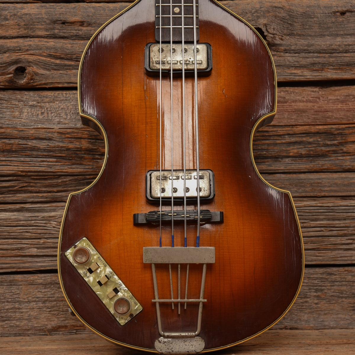 Hofner 500/1 1963 body w/Late 70s neck Sunburst 1963 LEFTY Bass Guitars / 4-String