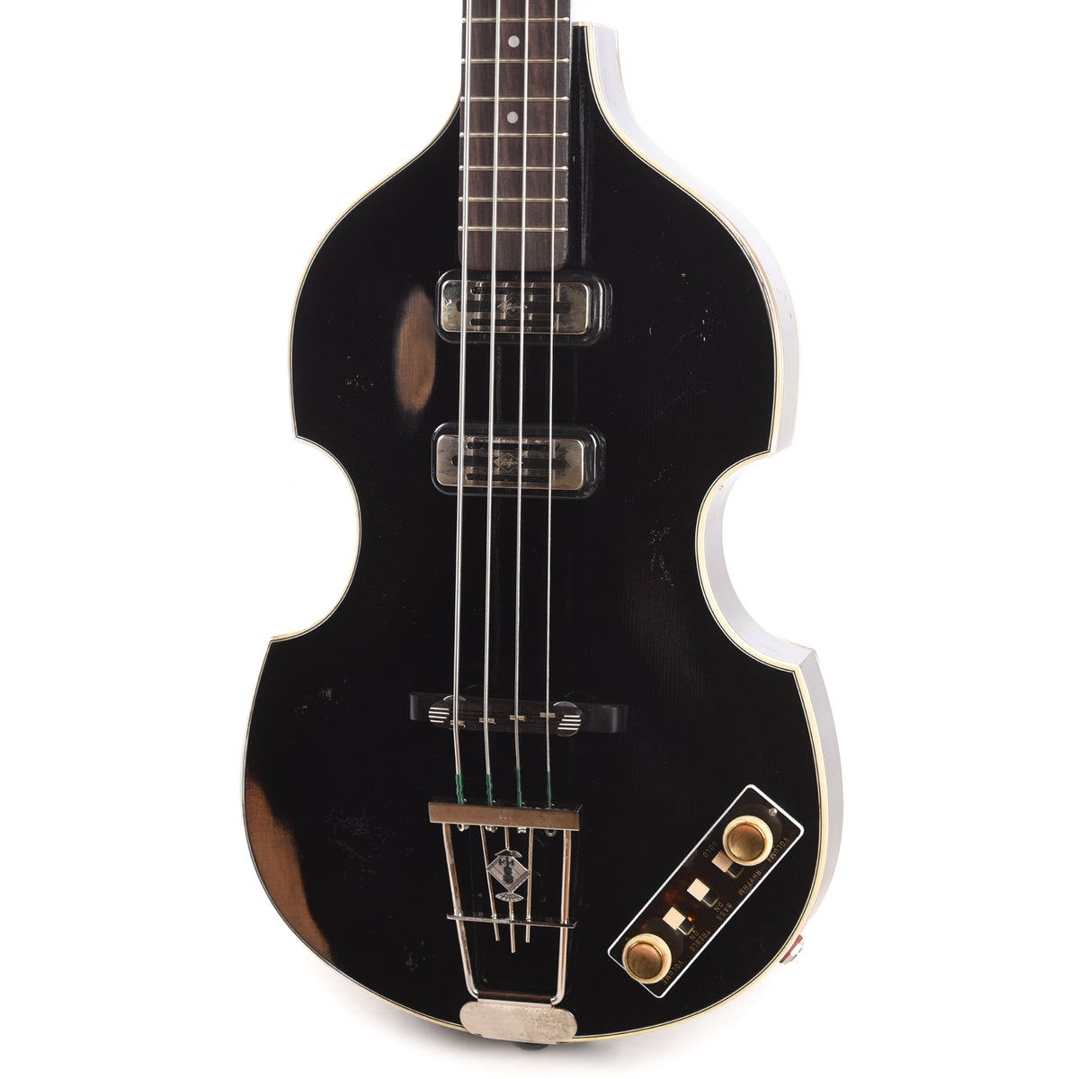 Hofner H500/1-61RLC Cavern Violin Bass Guitar Black Antique Relic Bass Guitars / 4-String