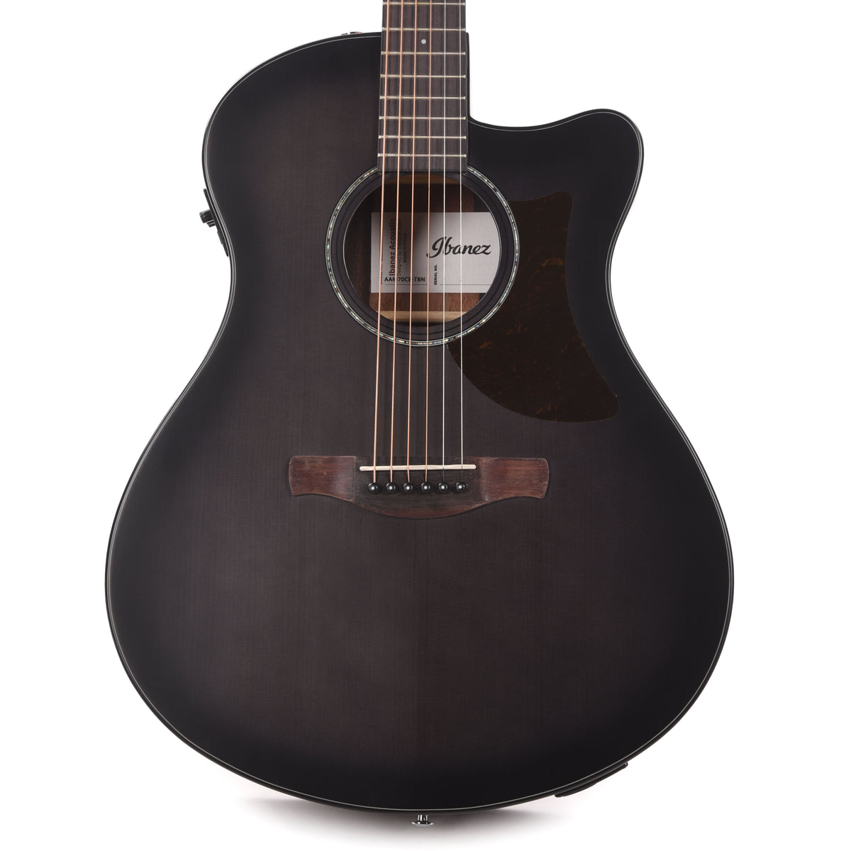 Ibanez AAM70CETBN Acoustic-Electric Guitar Transparent Charcoal Burst Acoustic Guitars / Classical