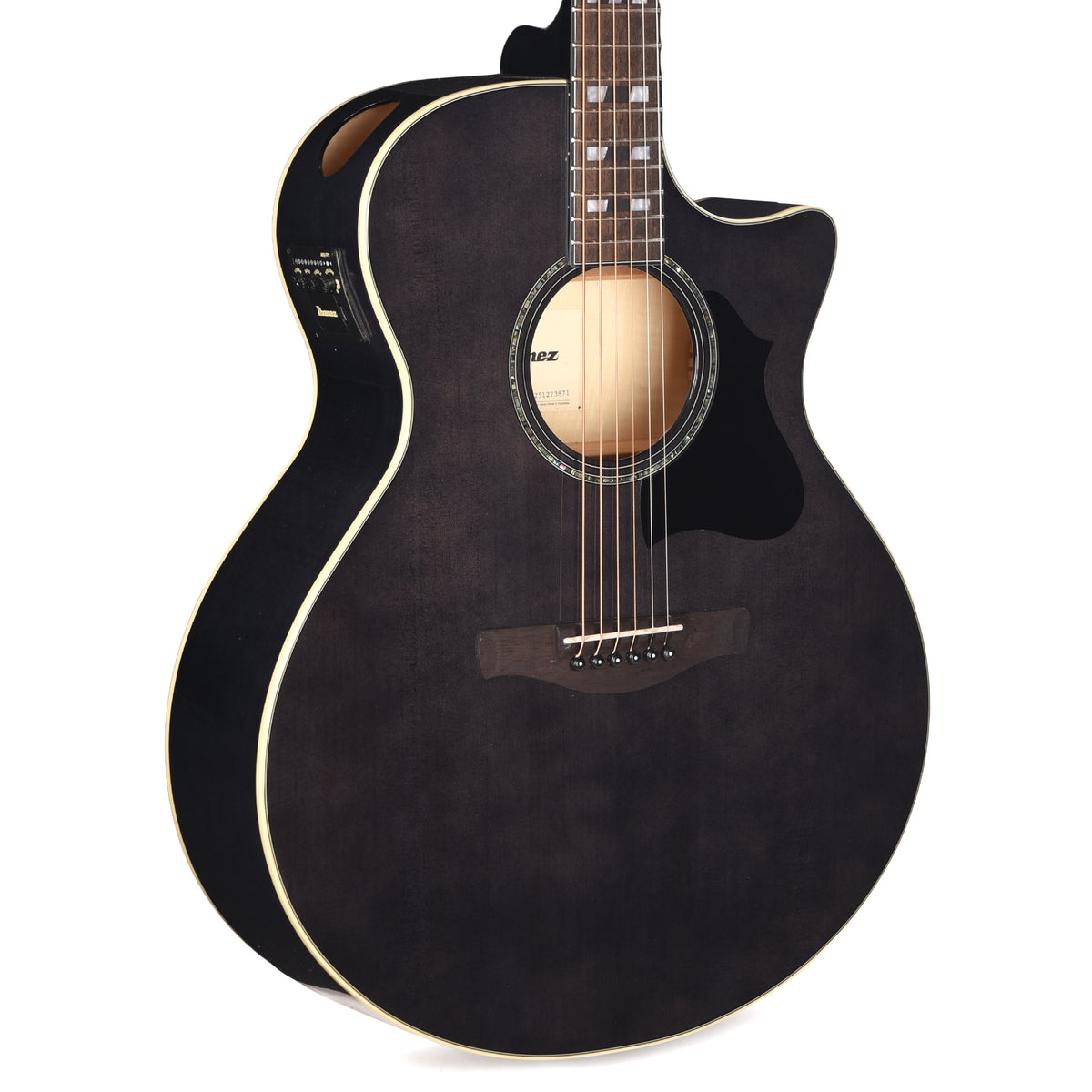 Ibanez AE170TBK AE Acoustic Electric Guitar Transparent Black High Gloss Acoustic Guitars