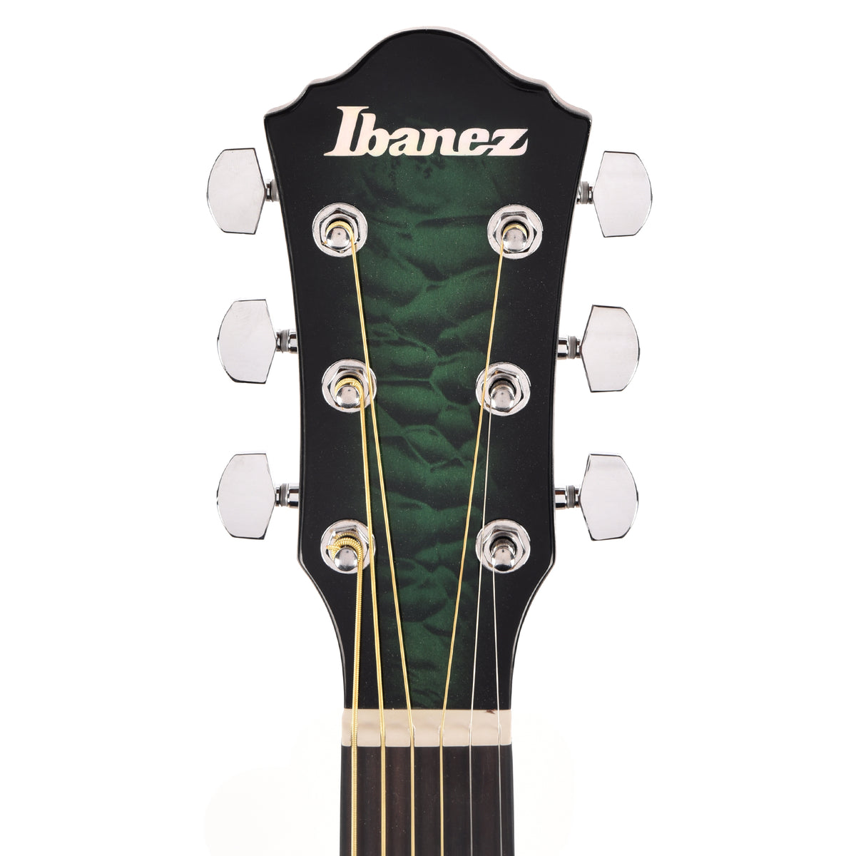 Ibanez AEWC16QATEH AEWC Acoustic-Electric Guitar Transparent Emerald Burst High Gloss Acoustic Guitars