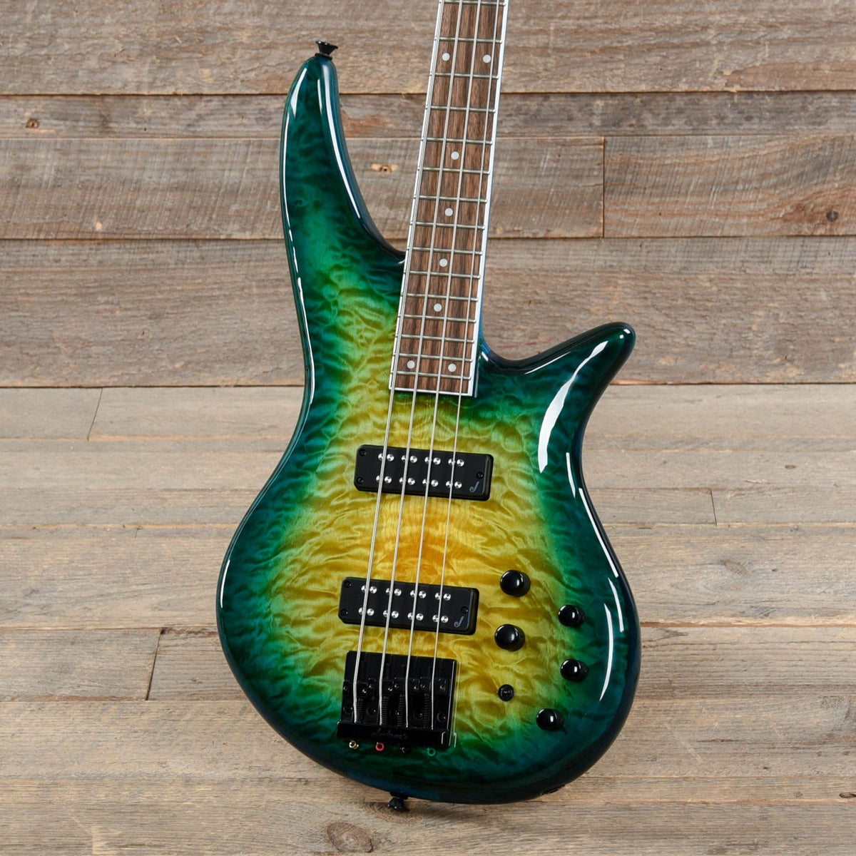 Jackson X Series Spectra Bass SBXQ IV Amber Blue Burst Bass Guitars / 4-String