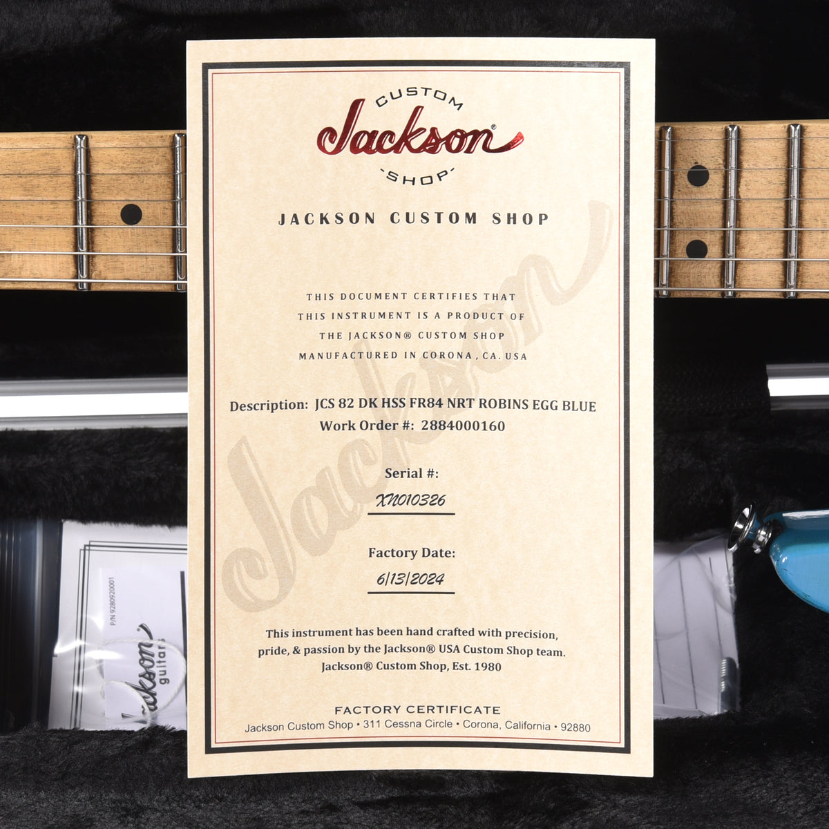 Jackson Custom Shop 1982 Dinky Nitro Relic Tour Robin's Egg Blue Electric Guitars / Solid Body