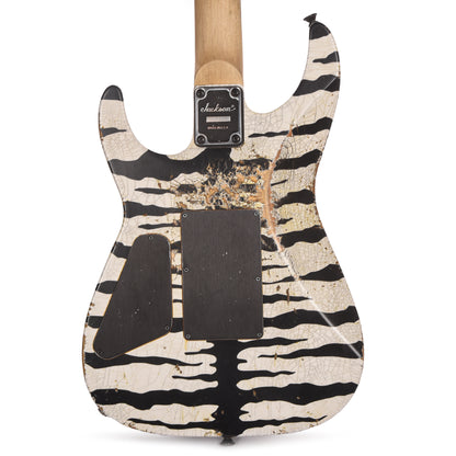 Jackson Custom Shop Dinky 2H FR Nitro Relic Tour Snow White Bengal Tiger Electric Guitars / Solid Body
