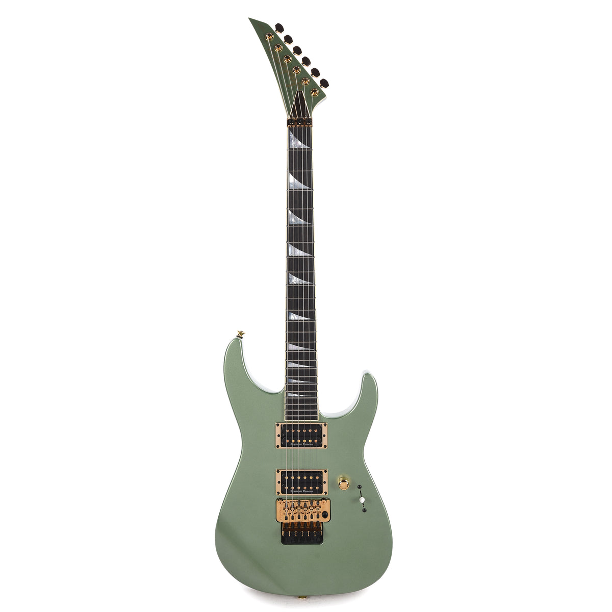 Jackson Custom Shop Soloist 2H FR Sage Green Metallic Electric Guitars / Solid Body