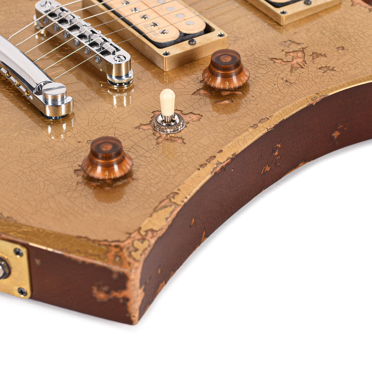 Jackson Custom Shop USA Special Edition Kelly Nitro-Relic Tour Gold Top Electric Guitars / Solid Body