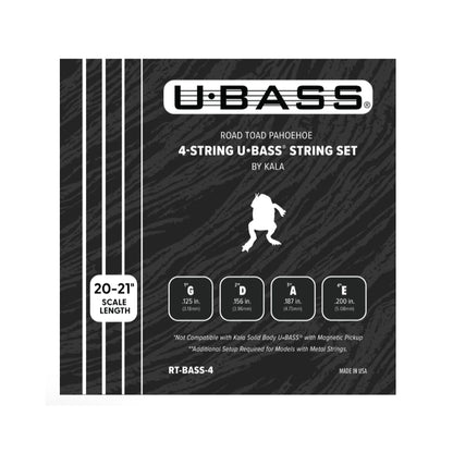Kala Road Toad Pahoehoe U-BASS Strings 4-String Set Black Accessories / Strings / Ukulele Strings