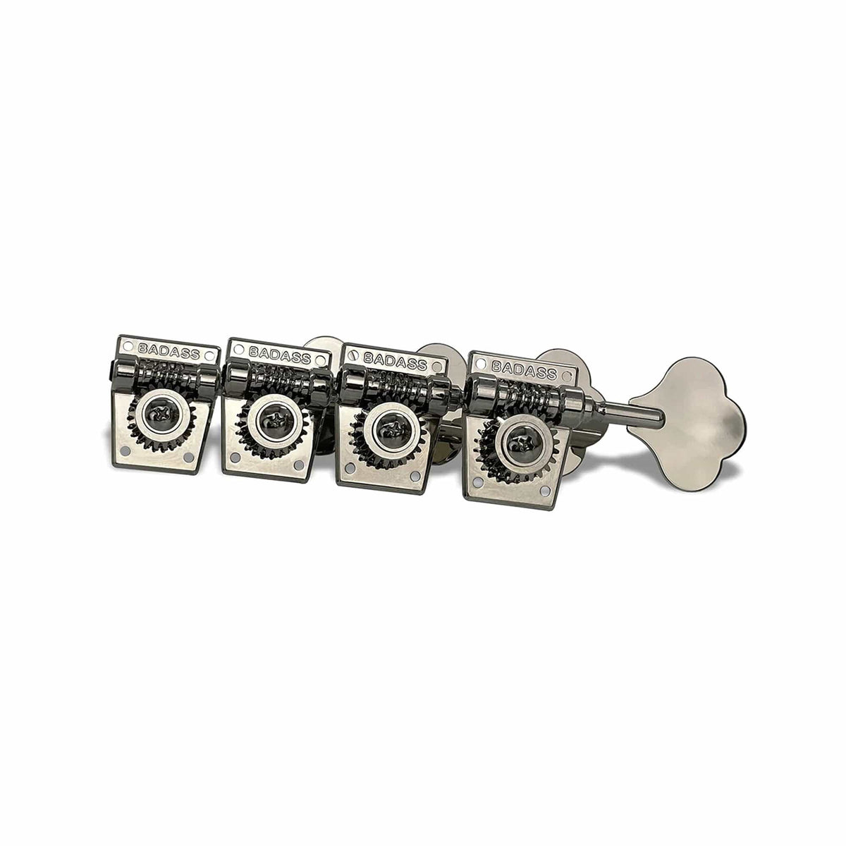 Leo Quan Badass OGT Bass Keys Open Gear Large Post 4-in-Line Set Nickel Parts / Amp Parts