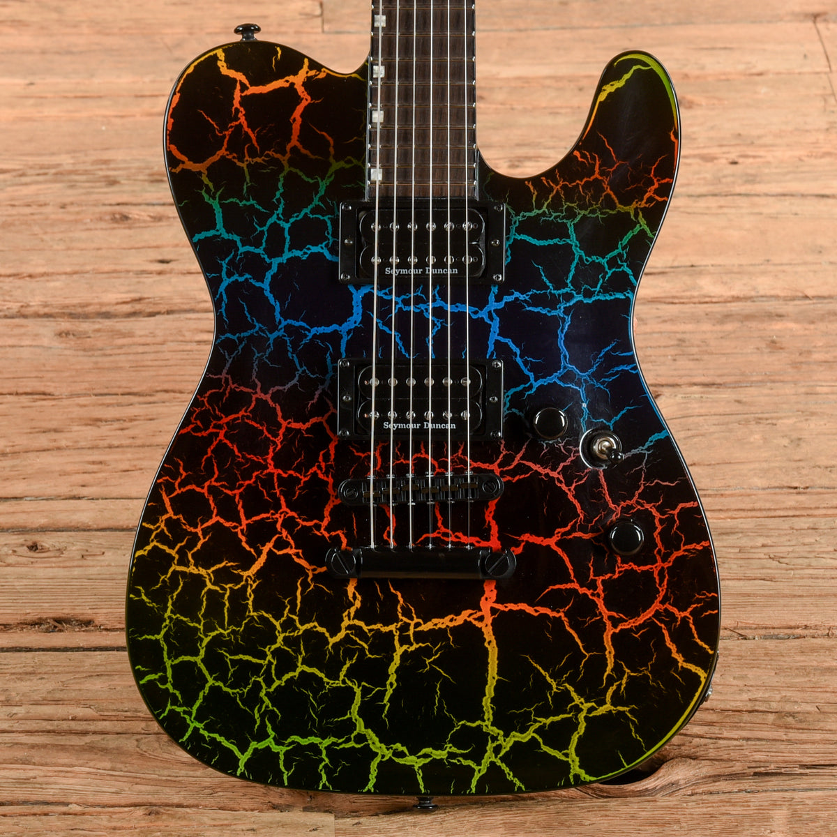 LTD Eclipse Custom NT '87 Rainbow Crackle 2021 Electric Guitars