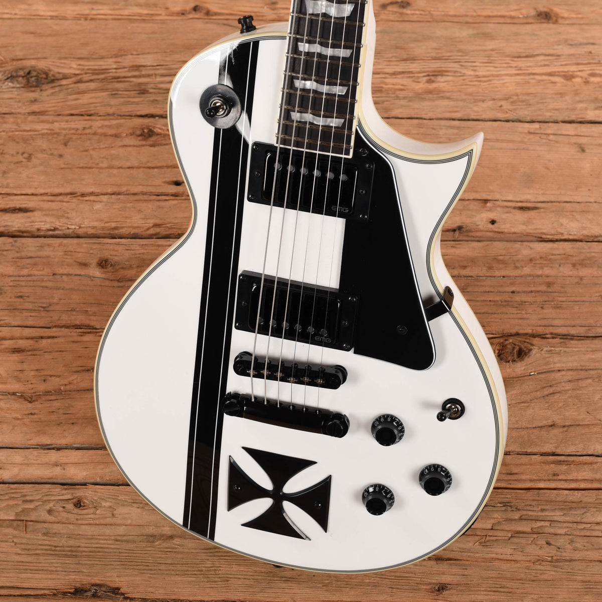 LTD James Hetfield Iron Cross White 2024 Electric Guitars